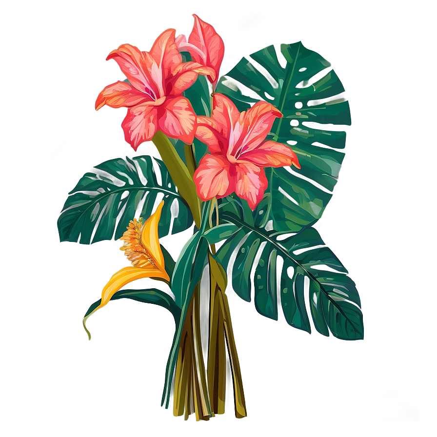 Tropical Plant Bouquet Png 06252024 PNG image