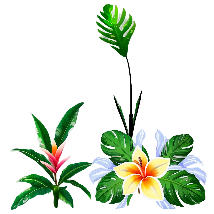 Tropical Plant Design Png 78 PNG image