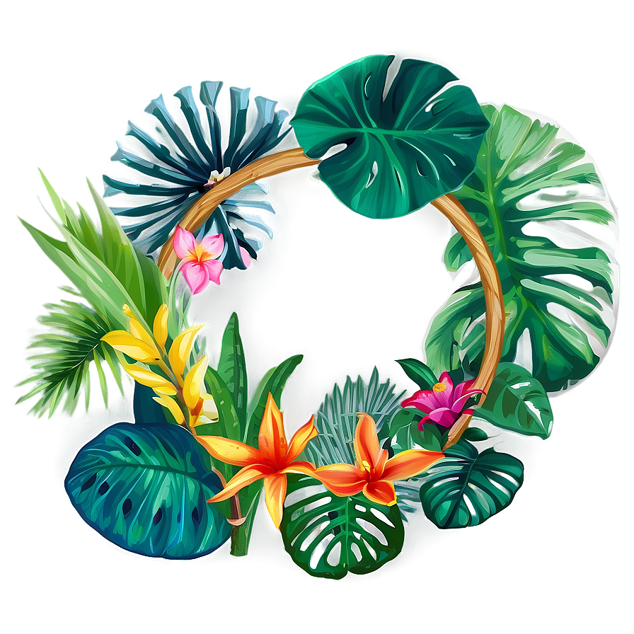 Tropical Plant Frames Png Mcs PNG image