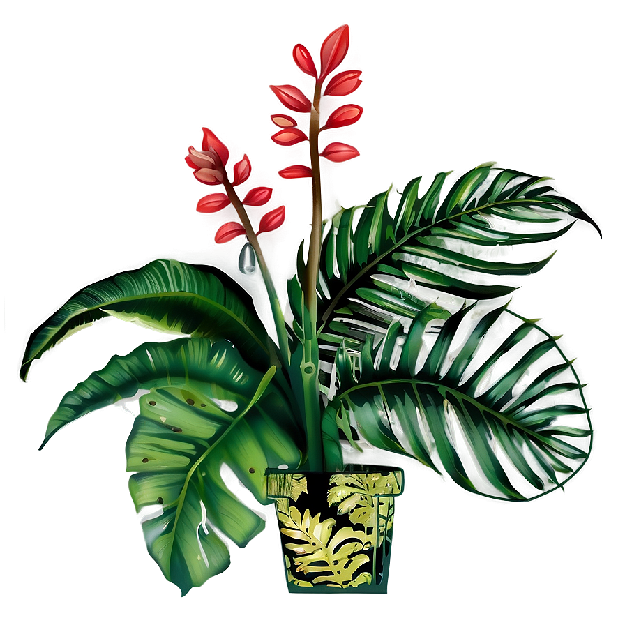 Tropical Plant Illustration Png 10 PNG image