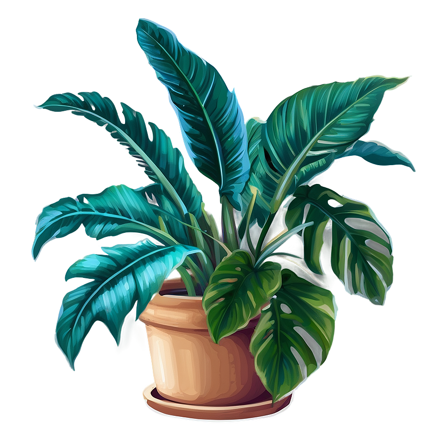 Tropical Plant Outline Png 36 PNG image