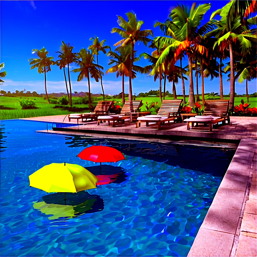 Tropical Swimming Pool Png 06122024 PNG image