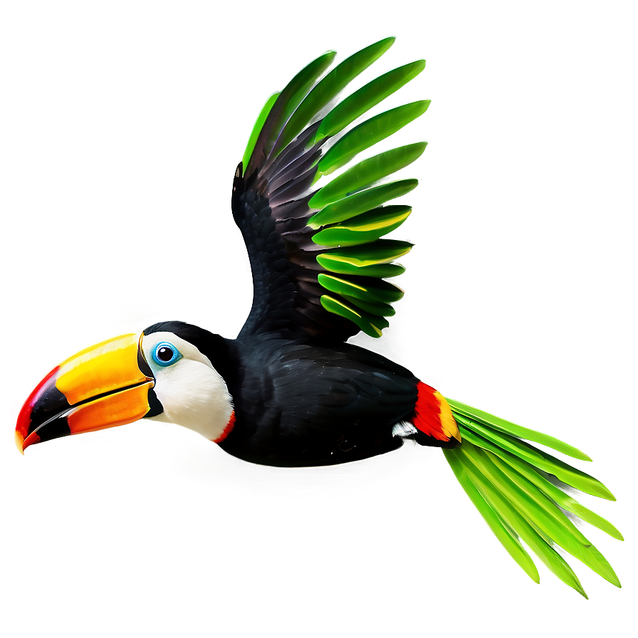 Tropical Toucan Flight Png 06122024 PNG image