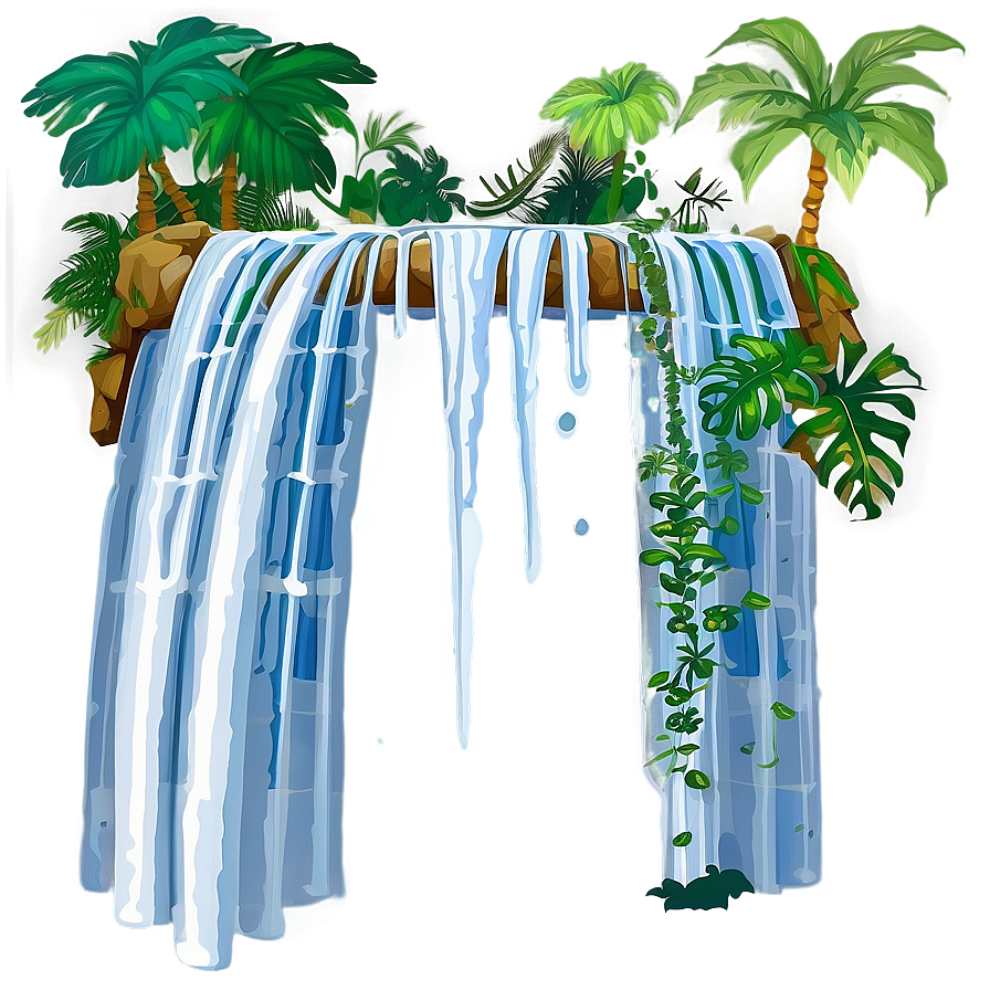 Tropical Waterfall Paradise Png 56 PNG image