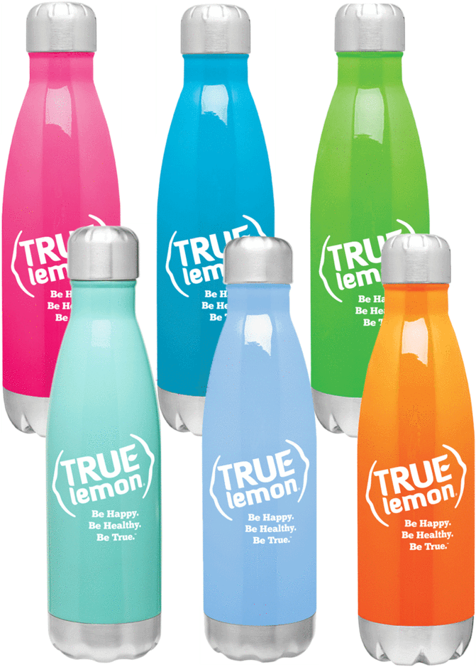 True Lemon Flavored Water Bottles PNG image