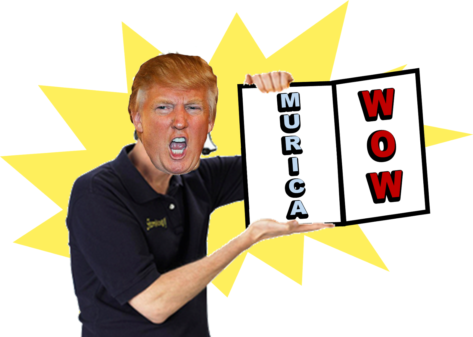 Trump Murica Wow Meme PNG image