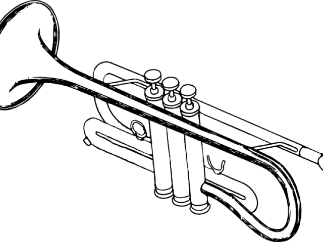 Trumpet_ Line_ Art_ Vector PNG image