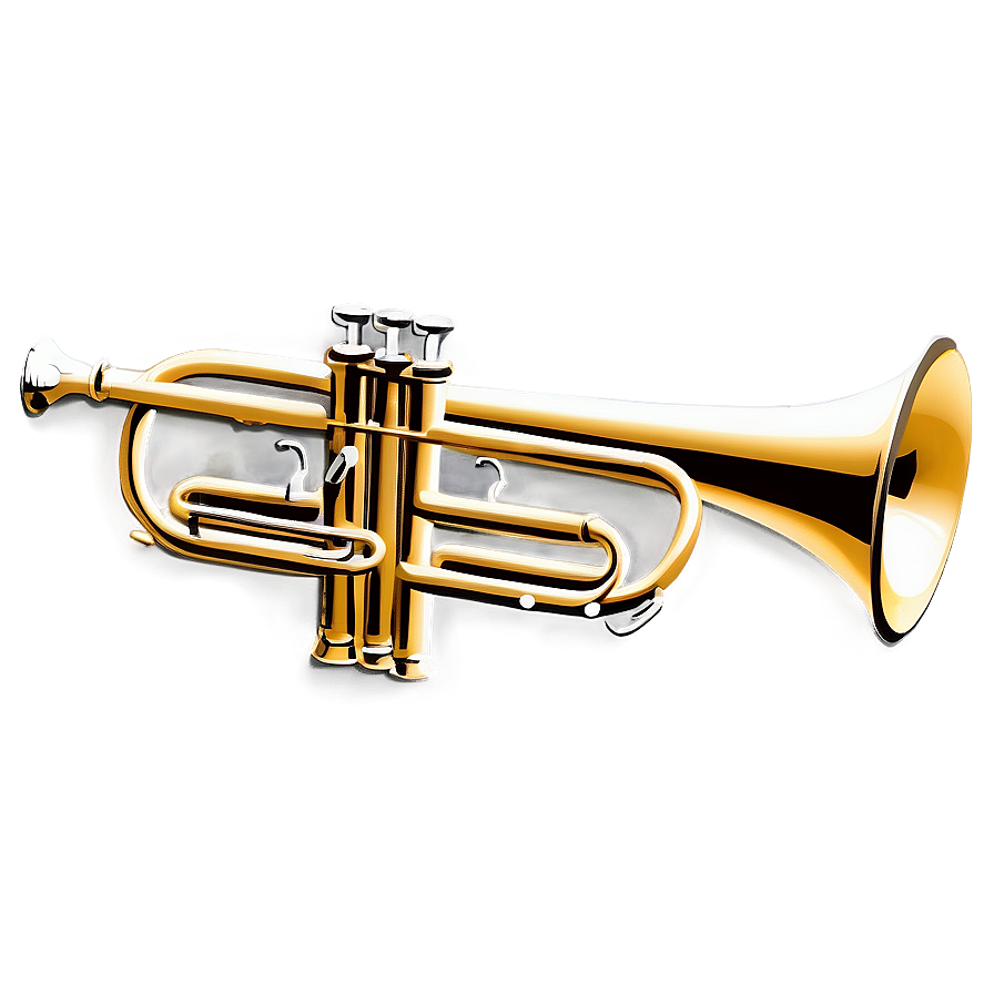 Trumpet On Music Stand Png 05242024 PNG image