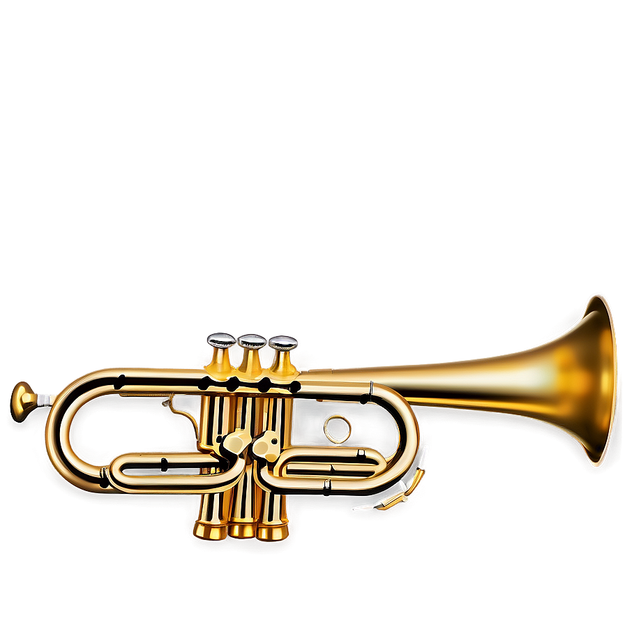 Trumpet On Music Stand Png Rev26 PNG image