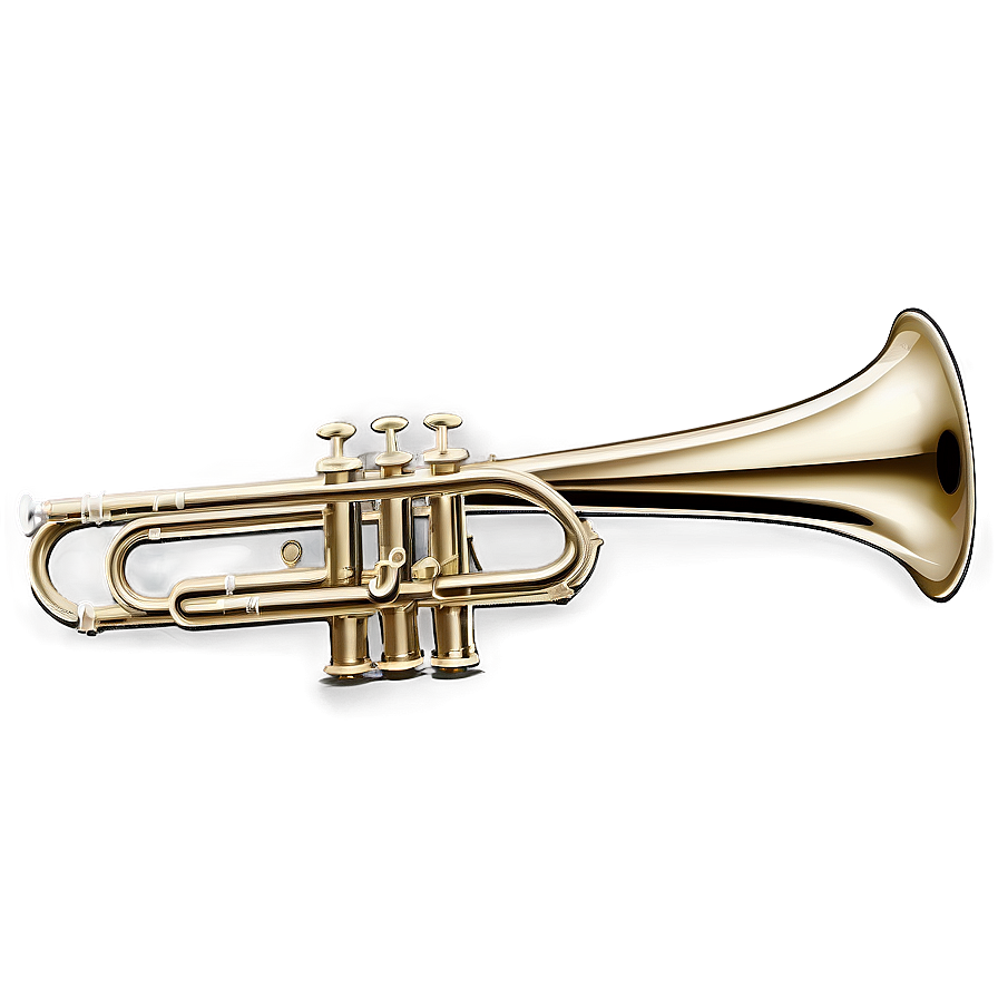 Trumpet With Sheet Music Png 1 PNG image