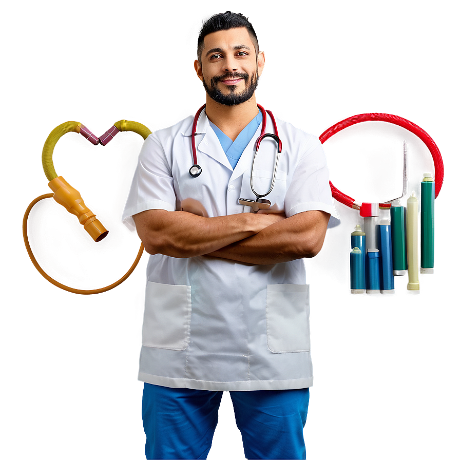 Trustworthy Male Nurse Png Nxd23 PNG image