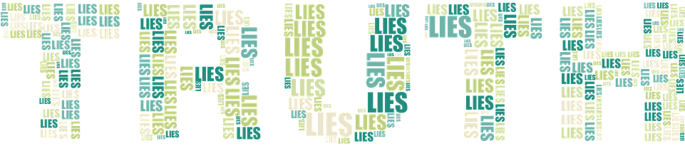 Truth Lies Text Collage PNG image