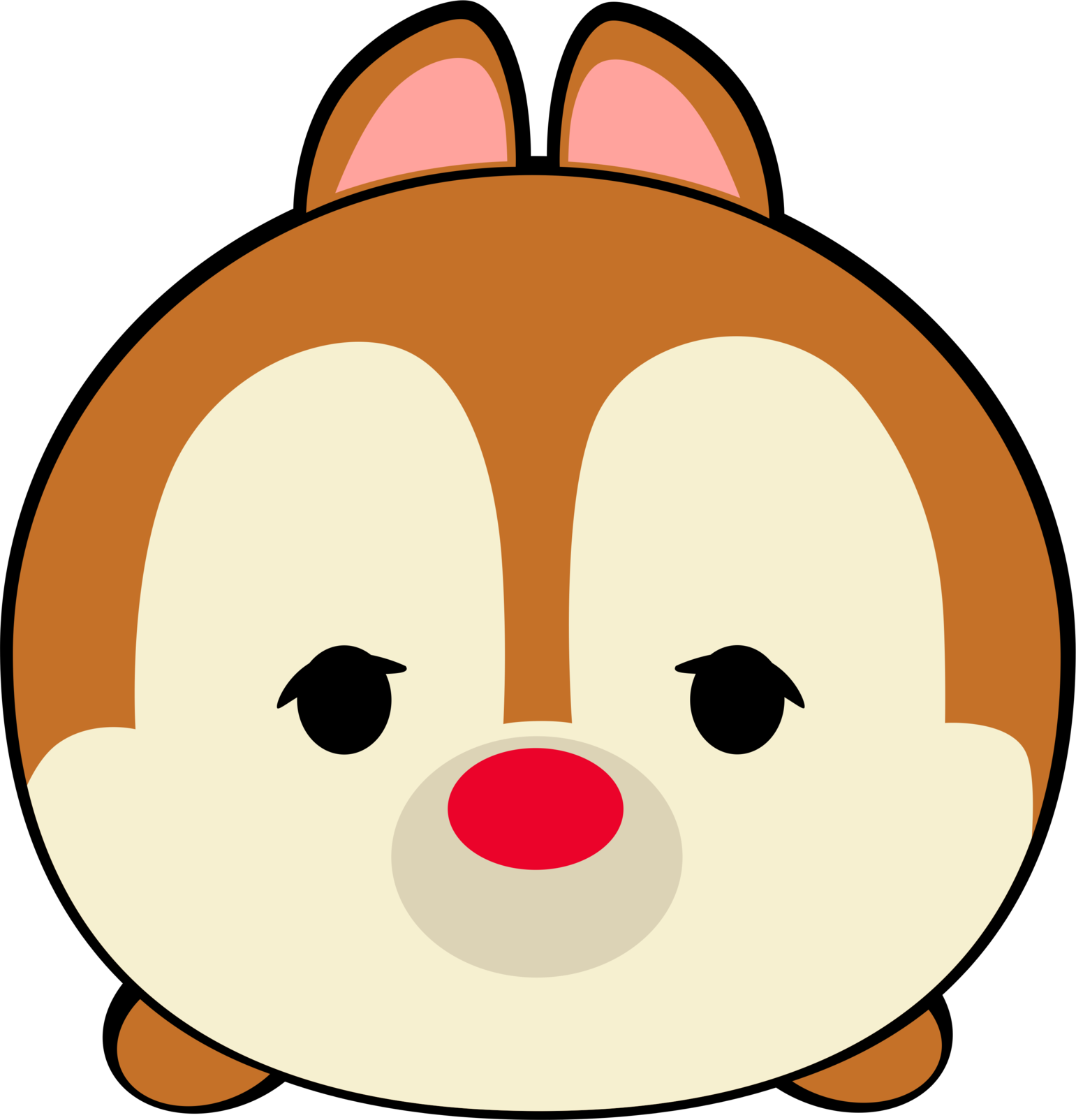 Tsum Tsum Cartoon Character Face PNG image