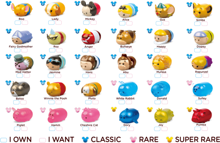 Tsum Tsum Checklist Collection PNG image