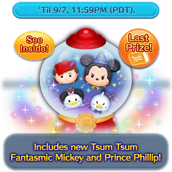 Tsum Tsum Fantasmic Mickey Prince Phillip Promotion PNG image