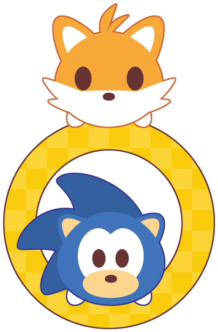 Tsum Tsum Sonicand Tails Stacked PNG image
