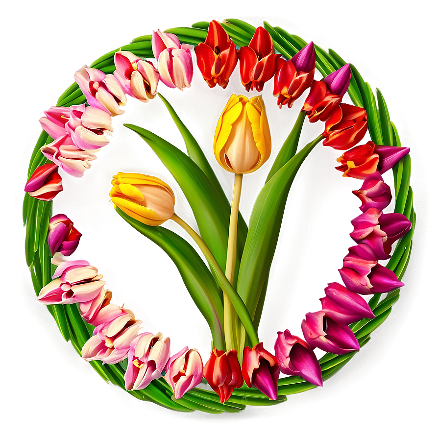 Tulip Flower Circle Png Deu PNG image