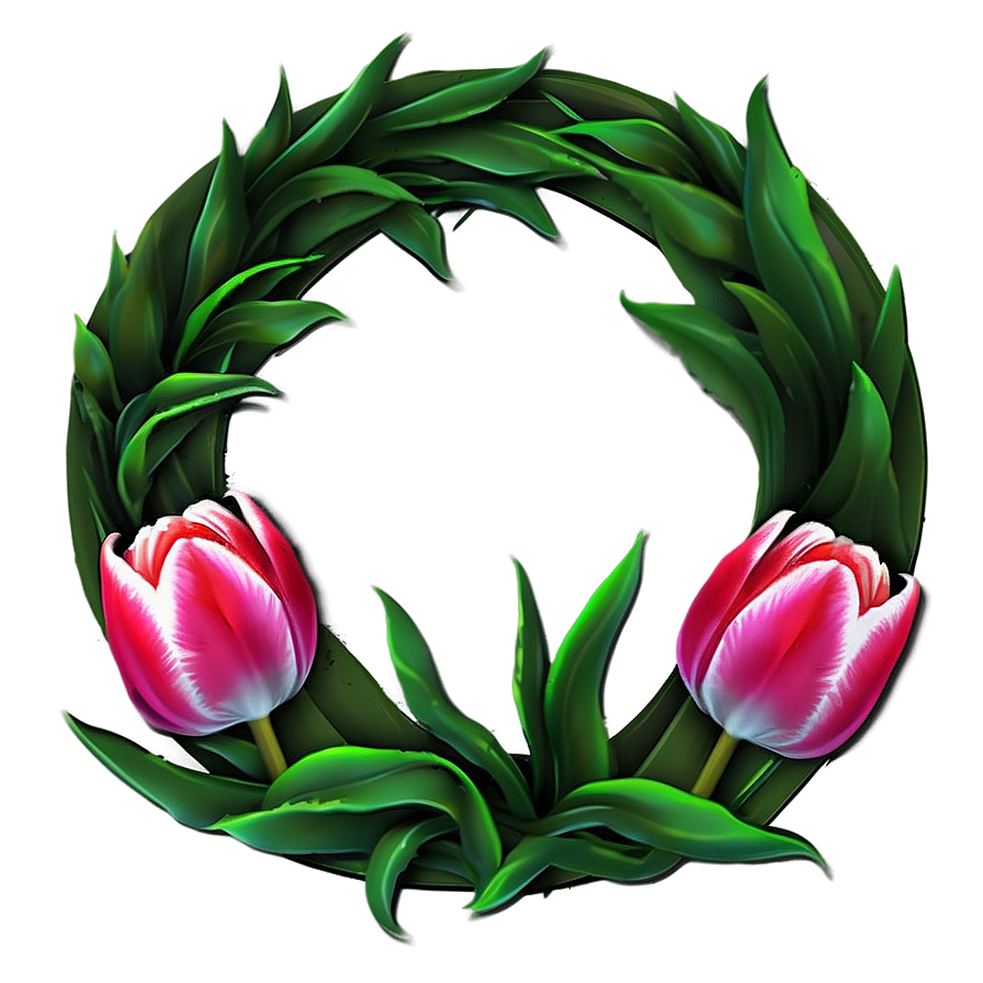 Tulip Wreath Png 05212024 PNG image