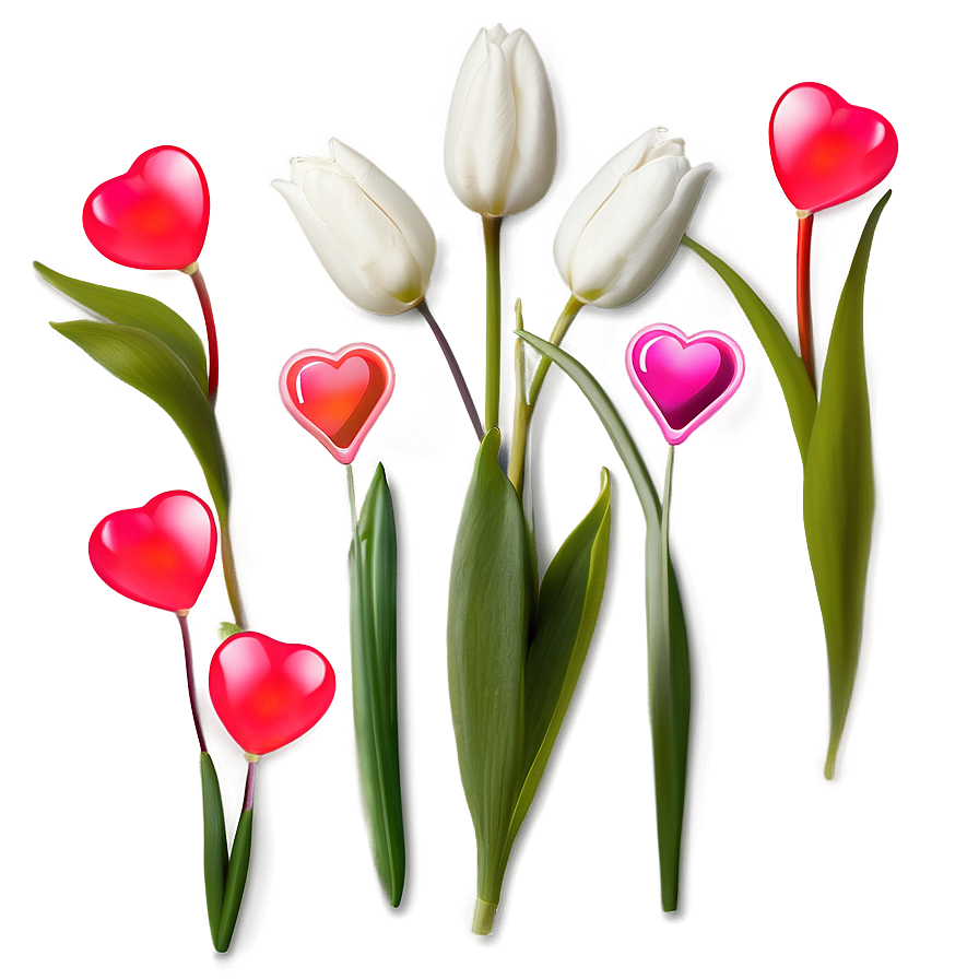 Tulips And Hearts Png Sof PNG image