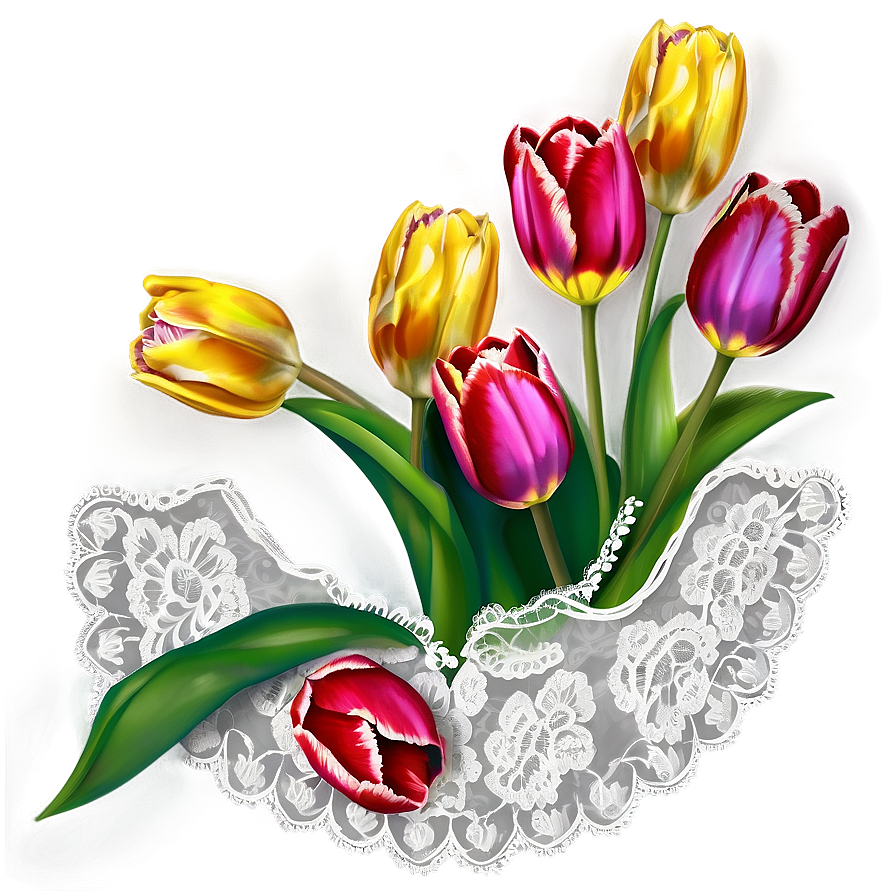 Tulips And Lace Png Aan PNG image