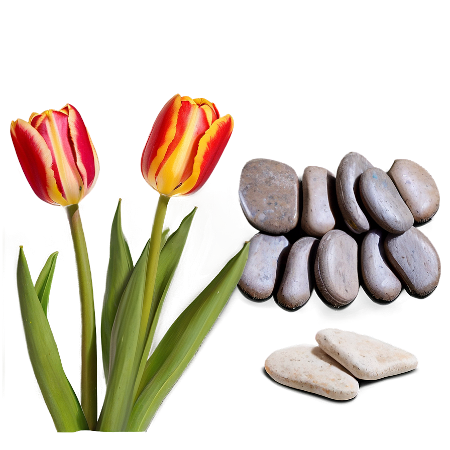 Tulips And Pebbles Png Mvv8 PNG image