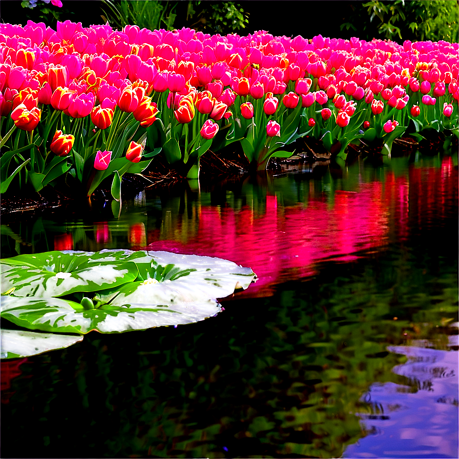 Tulips And River Png 51 PNG image