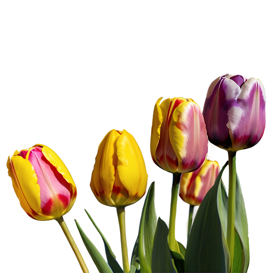 Tulips At Sunset Png Cip PNG image