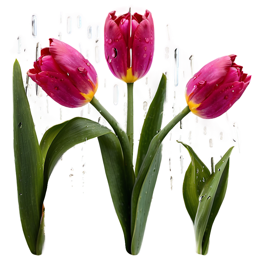 Tulips In The Rain Png 05242024 PNG image