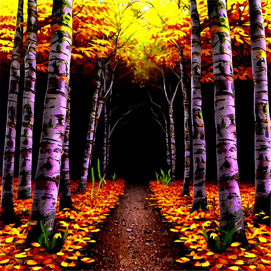 Tunnel In Autumn Forest Png 12 PNG image