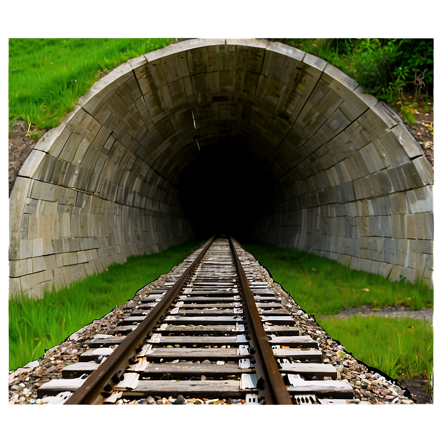 Tunnels And Railroad Tracks Png 42 PNG image