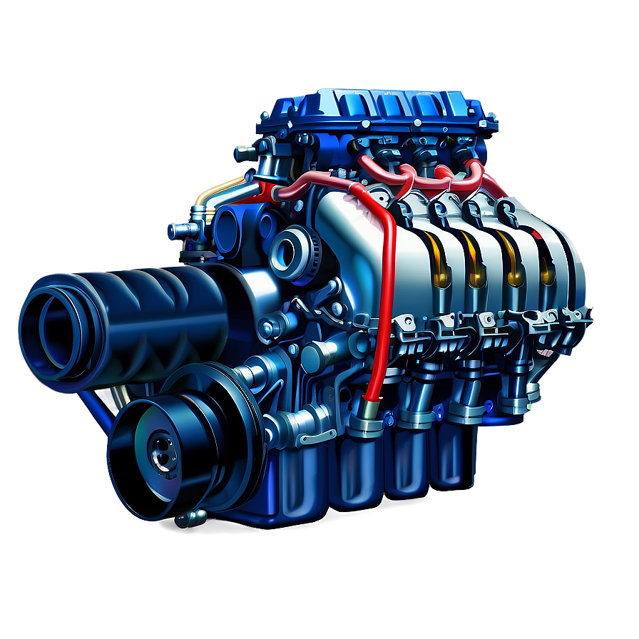 Turbocharged Car Engine Graphic Png 06132024 PNG image