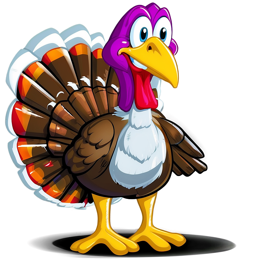 Turkey Cartoon For Thanksgiving Png Lll PNG image