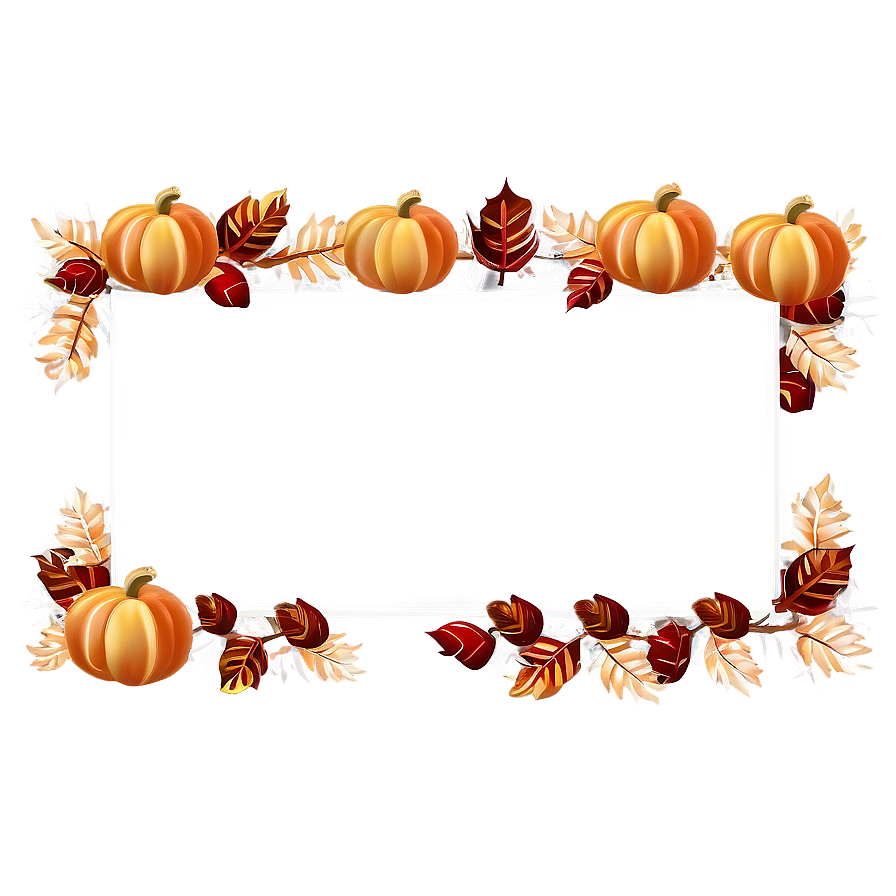 Turkey Themed Thanksgiving Border Png 06202024 PNG image