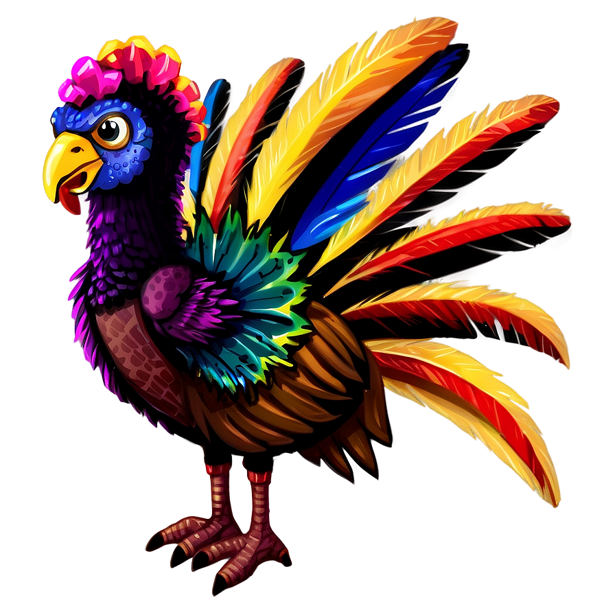 Turkey With Feathers Png 44 PNG image