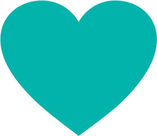 Turquoise Heart Icon PNG image