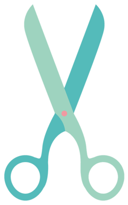 Turquoise Scissors Icon PNG image