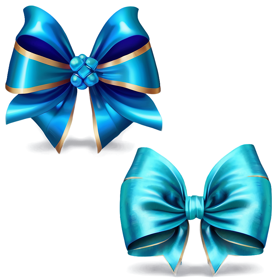 Turquoise Sea Gift Bow Png Bjj PNG image