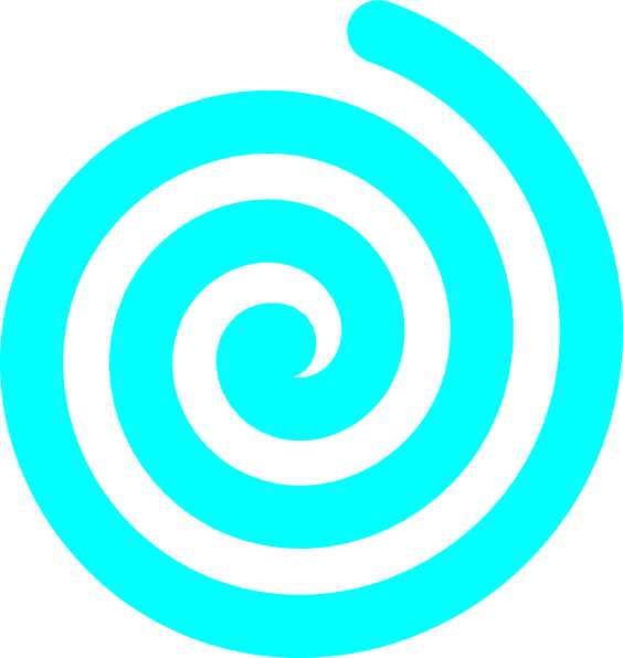 Turquoise Spiral Graphic PNG image