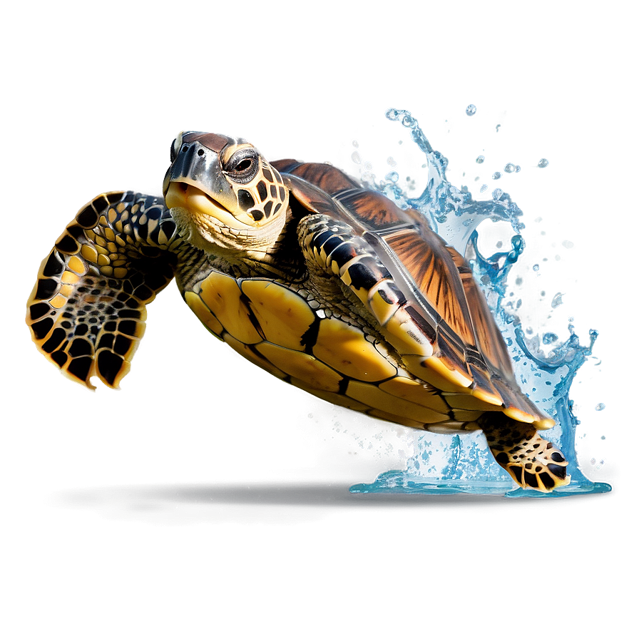 Turtle Making A Splash Png 06242024 PNG image