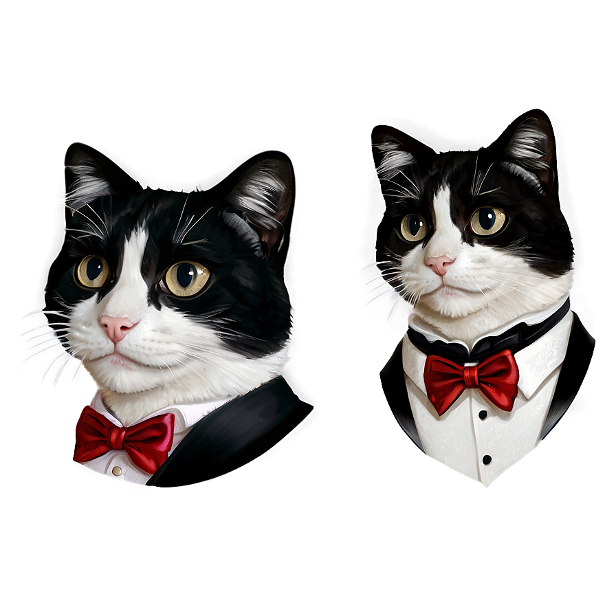 Tuxedo Cat C PNG image