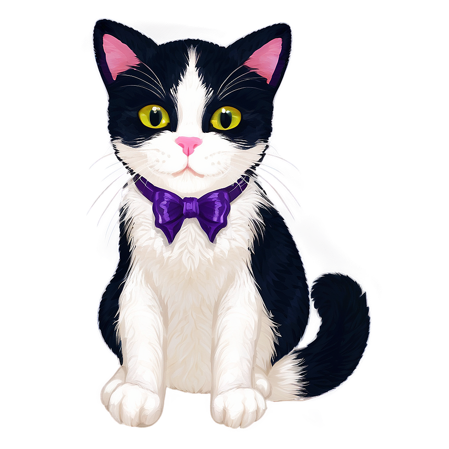 Tuxedo Cat With Yarn Png Pxu PNG image