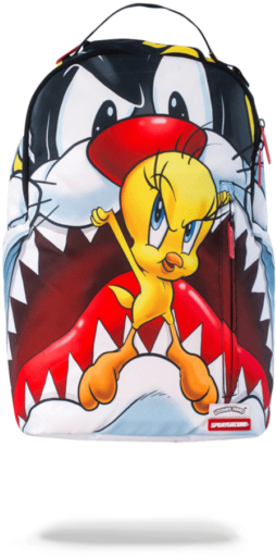 Tweety Backpack Red Cap Design PNG image