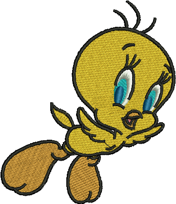 Tweety Bird Embroidery Design PNG image