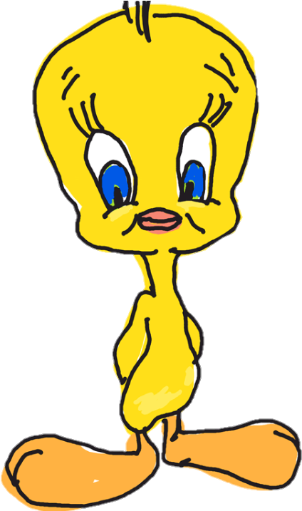 Tweety Bird Standing PNG image