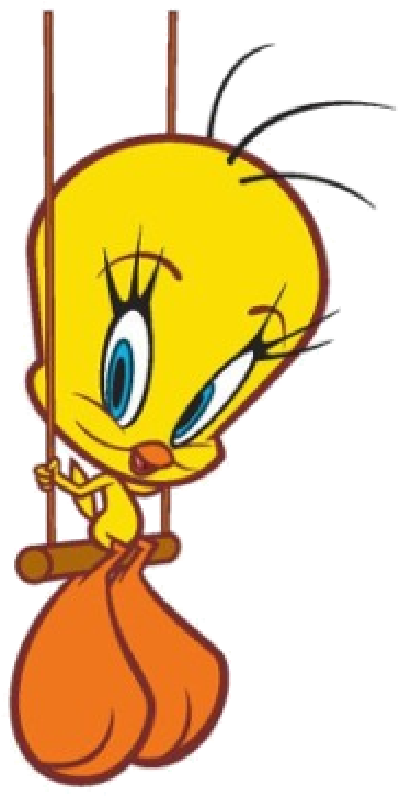 Tweety Bird Swingingon Perch.png PNG image