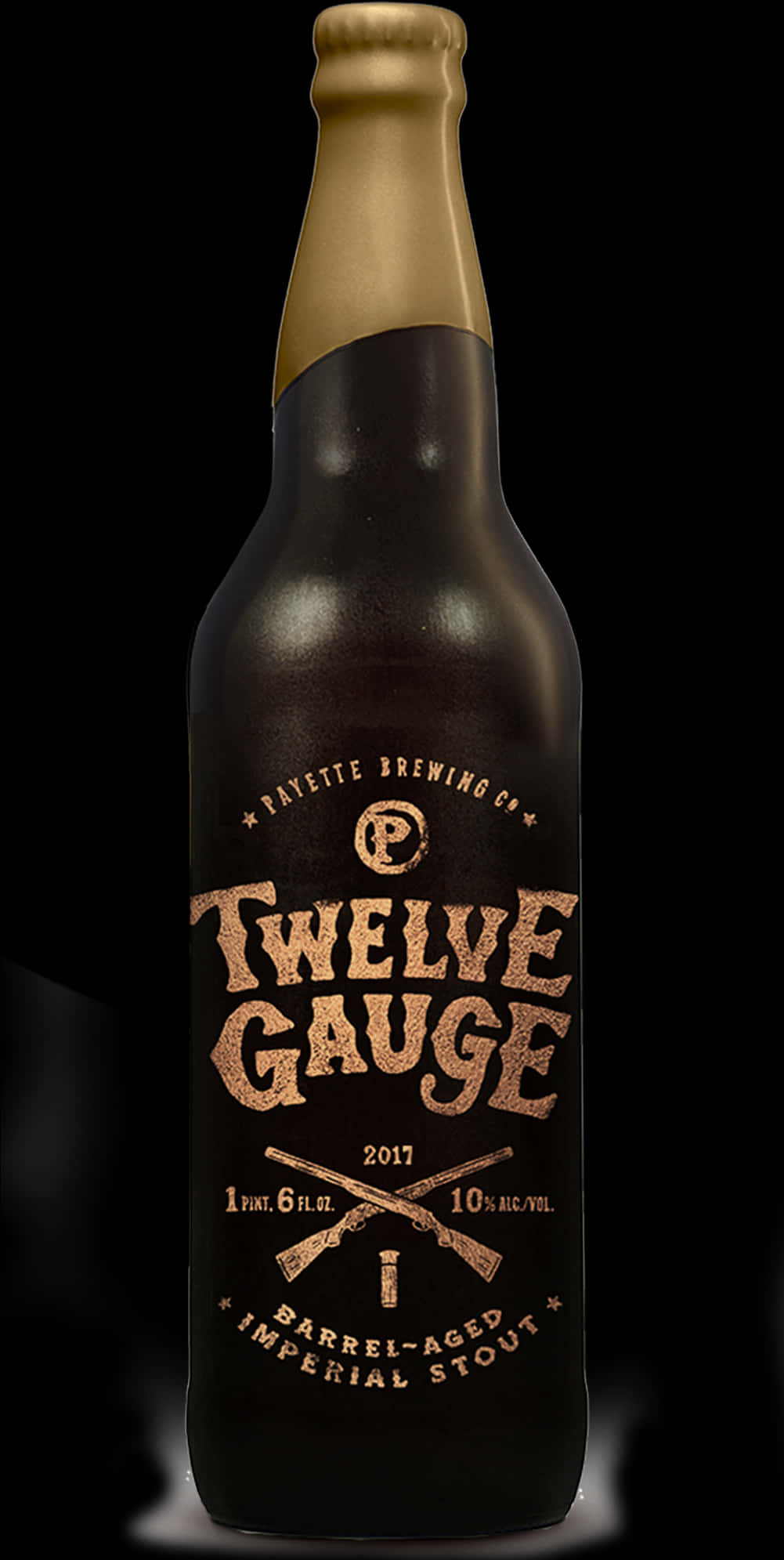 Twelve Gauge Barrel Aged Imperial Stout Bottle2017 PNG image