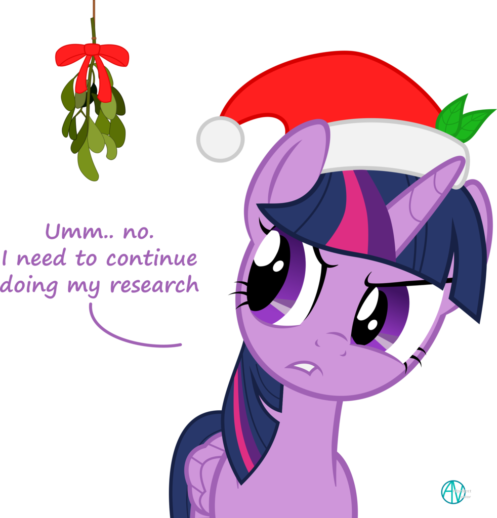 Twilight_ Sparkle_ Mistletoe_ Christmas_ Hesitation PNG image