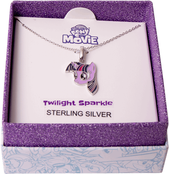 Twilight Sparkle Sterling Silver Necklace PNG image