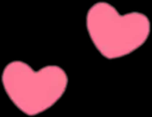 Twin Blurry Pink Hearts PNG image