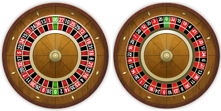 Twin European Roulette Wheels PNG image